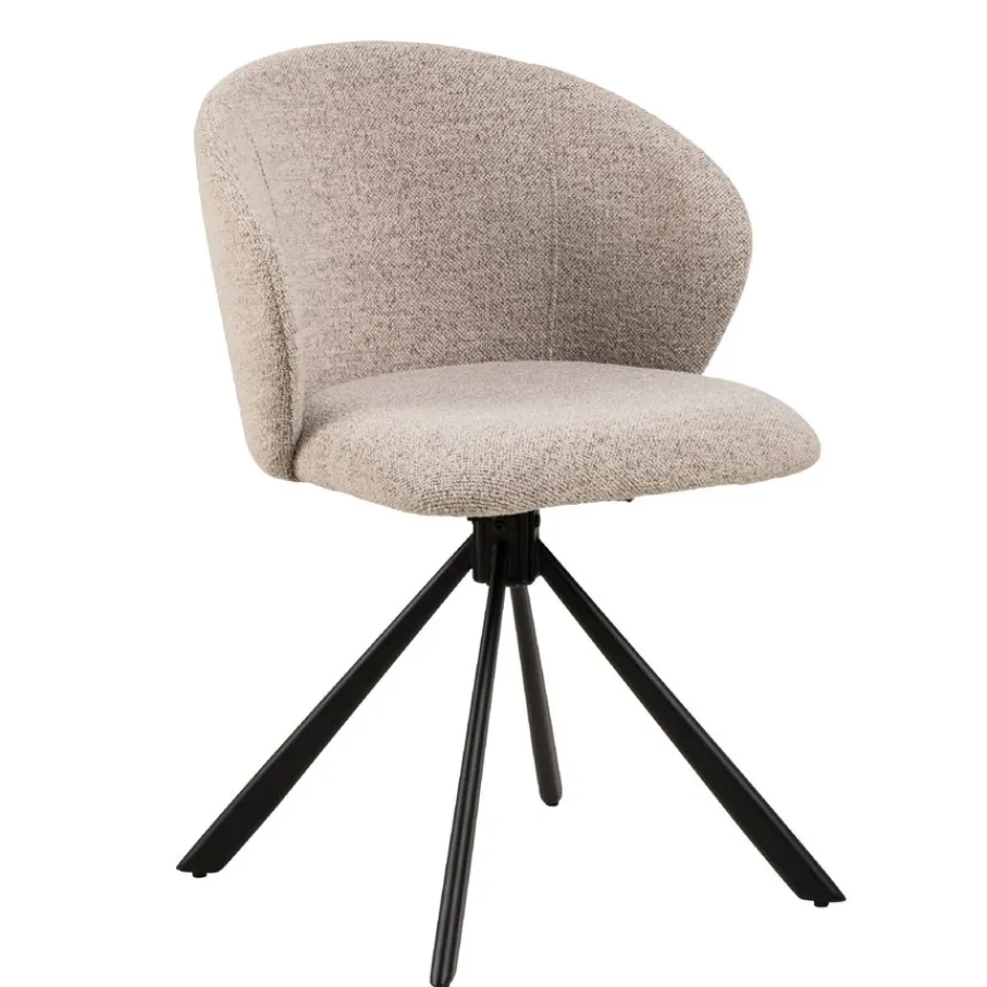 Eetkamerstoelen< Draaibare Eetkamerstoel Jaki Beige