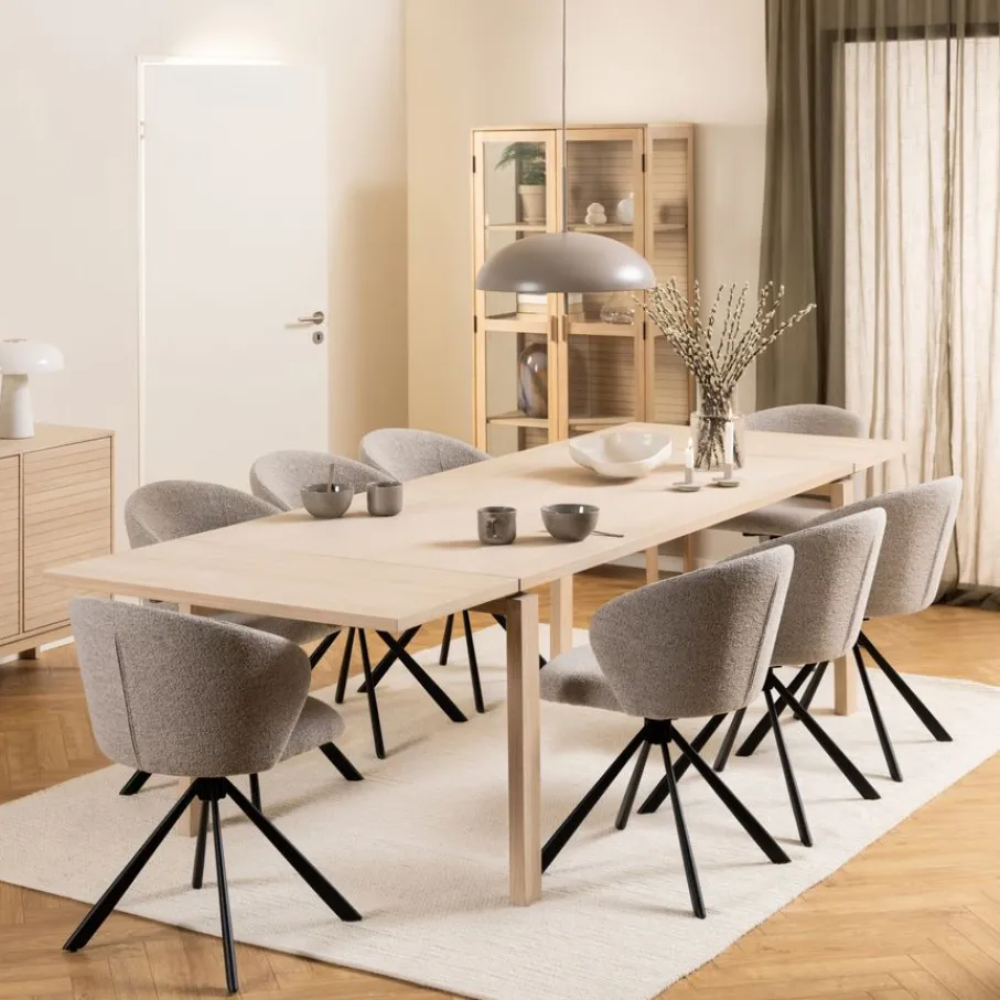 Eetkamerstoelen< Draaibare Eetkamerstoel Jaki Beige
