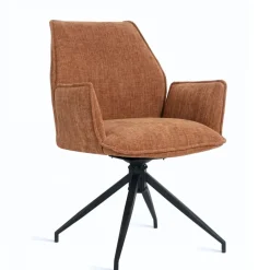 Eetkamerstoelen< Draaibare Eetkamerstoel Jerrel Roestbruin