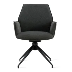 Eetkamerstoelen< Draaibare Eetkamerstoel Jerrel Antraciet