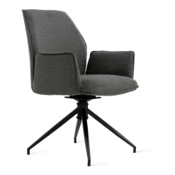 Eetkamerstoelen< Draaibare Eetkamerstoel Jerrel Antraciet