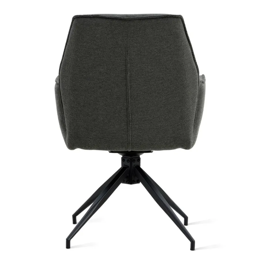 Eetkamerstoelen< Draaibare Eetkamerstoel Jerrel Antraciet