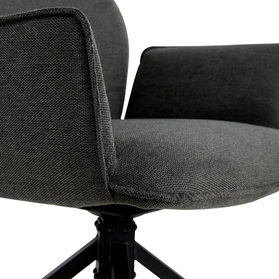 Eetkamerstoelen< Draaibare Eetkamerstoel Jerrel Antraciet