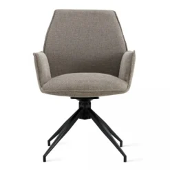 Eetkamerstoelen< Draaibare Eetkamerstoel Jerrel Taupe