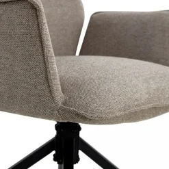 Eetkamerstoelen< Draaibare Eetkamerstoel Jerrel Taupe