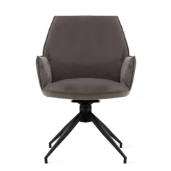 Eetkamerstoelen< Draaibare Eetkamerstoel Jerrel Grijs