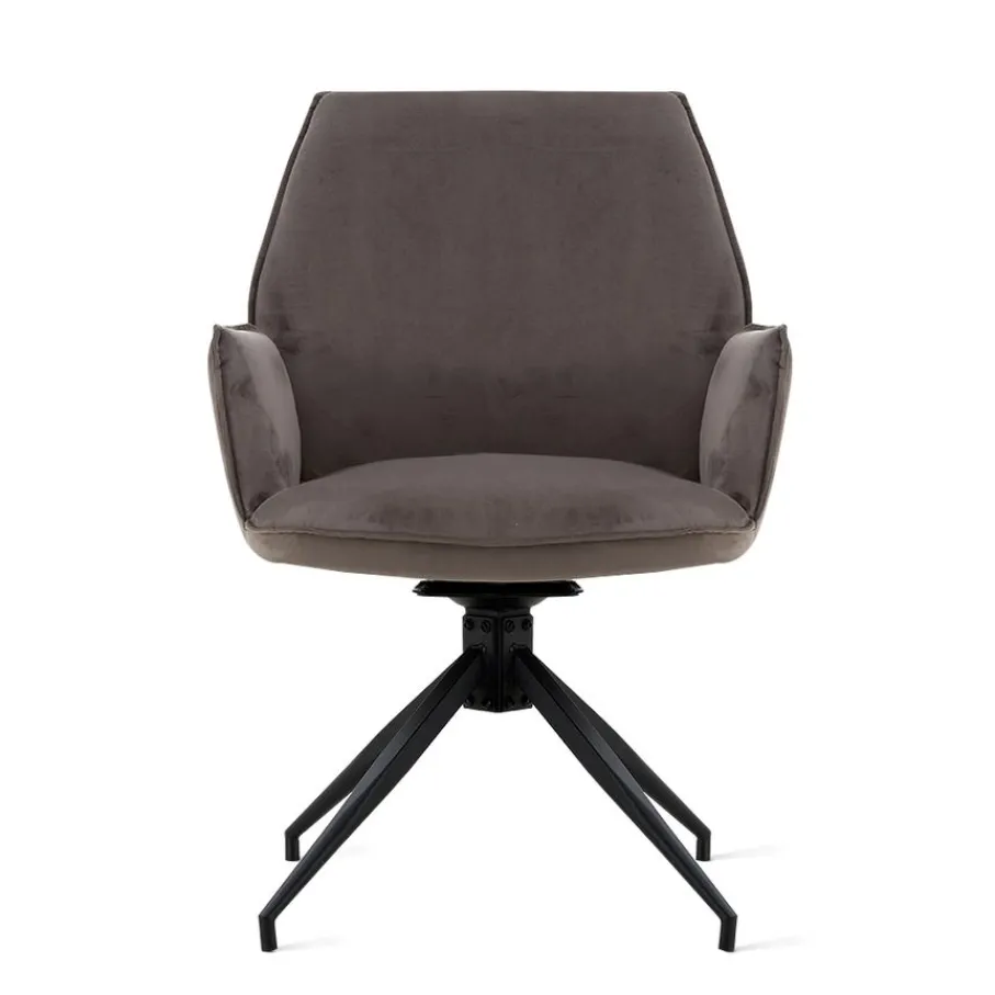 Eetkamerstoelen< Draaibare Eetkamerstoel Jerrel Grijs