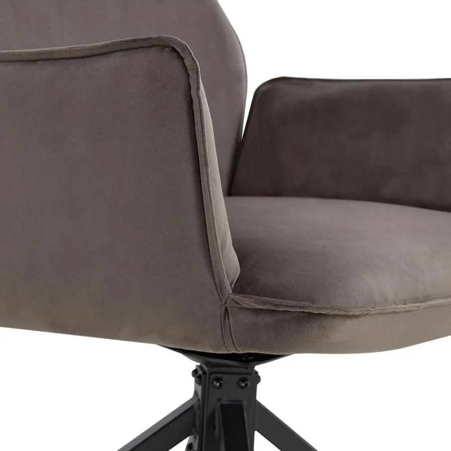 Eetkamerstoelen< Draaibare Eetkamerstoel Jerrel Grijs