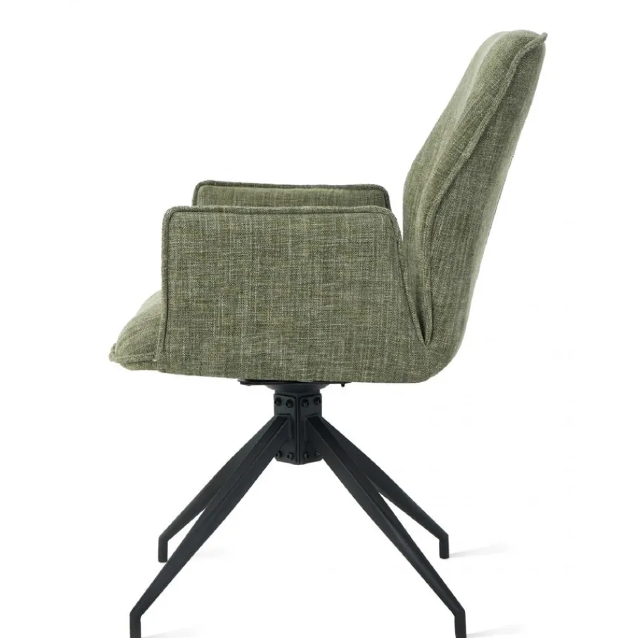 Eetkamerstoelen< Draaibare Eetkamerstoel Jerrel Groen