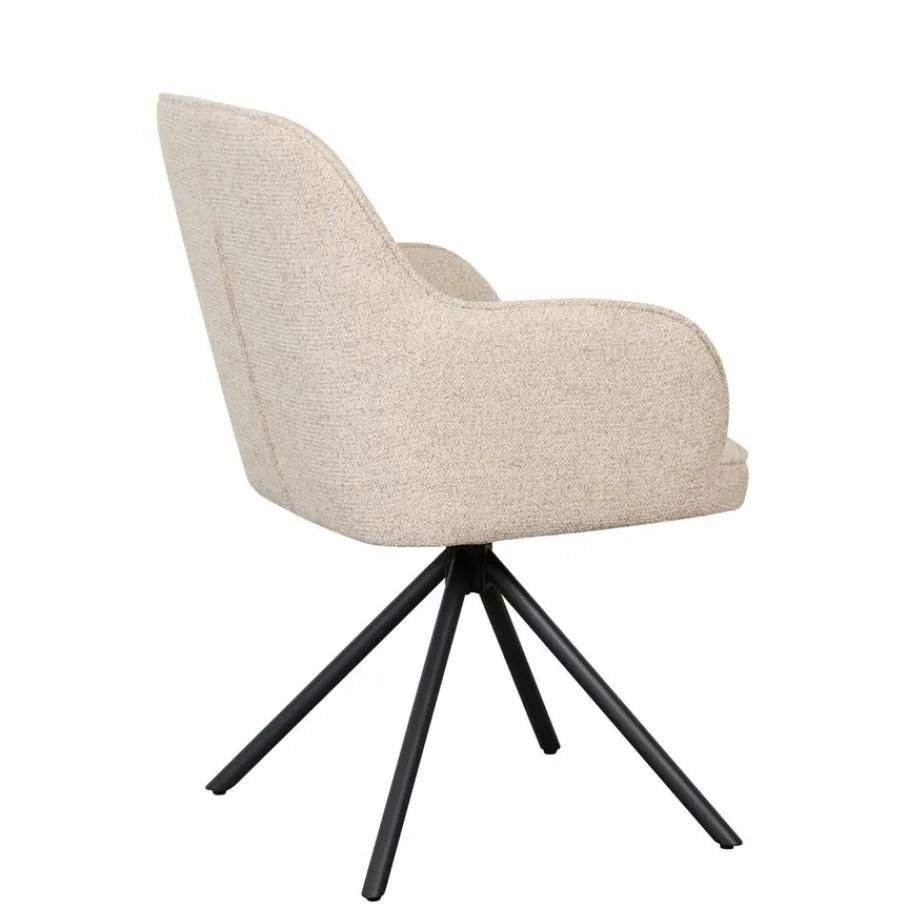 Eetkamerstoelen< Draaibare Eetkamerstoel Kortrijk Beige