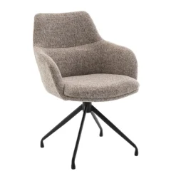 Eetkamerstoelen< Draaibare Eetkamerstoel Lowen Mocca