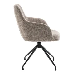 Eetkamerstoelen< Draaibare Eetkamerstoel Lowen Mocca