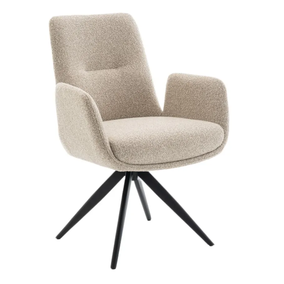 Eetkamerstoelen< Draaibare Eetkamerstoel Molly Beige