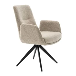 Eetkamerstoelen< Draaibare Eetkamerstoel Molly Beige