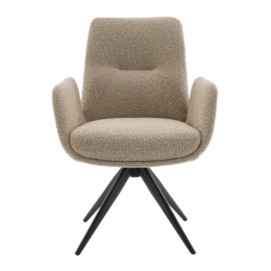 Eetkamerstoelen< Draaibare Eetkamerstoel Molly Taupe