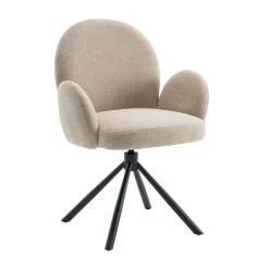 Eetkamerstoelen< Draaibare Eetkamerstoel Moon Beige