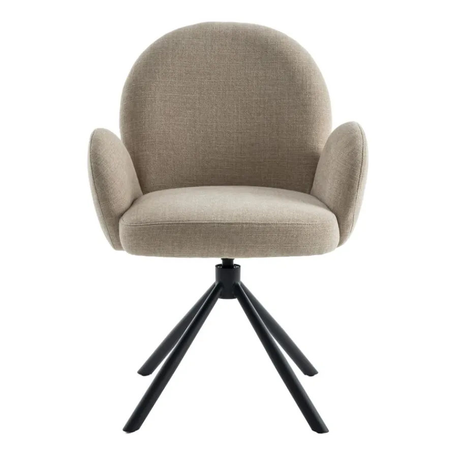 Eetkamerstoelen< Draaibare Eetkamerstoel Moon Beige