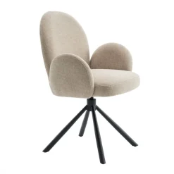 Eetkamerstoelen< Draaibare Eetkamerstoel Moon Beige