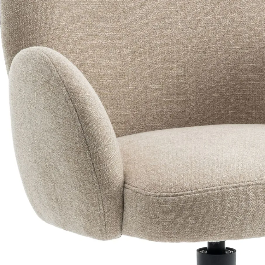 Eetkamerstoelen< Draaibare Eetkamerstoel Moon Beige
