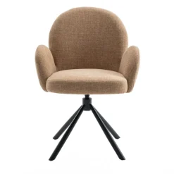 Eetkamerstoelen< Draaibare Eetkamerstoel Moon Caramel