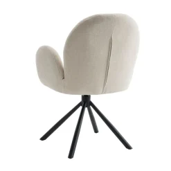 Eetkamerstoelen< Draaibare Eetkamerstoel Moon Crème