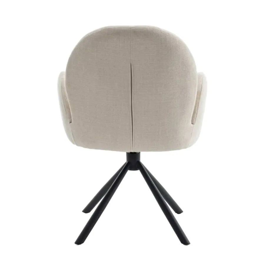 Eetkamerstoelen< Draaibare Eetkamerstoel Moon Crème