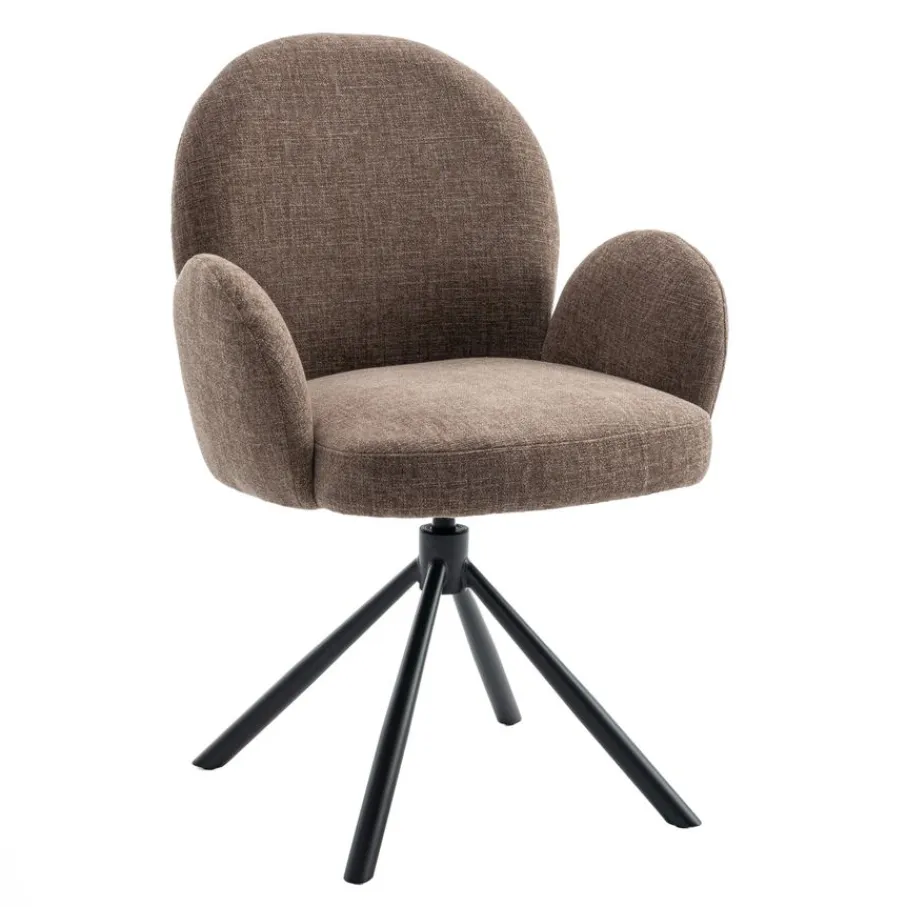 Eetkamerstoelen< Draaibare Eetkamerstoel Moon Mocca