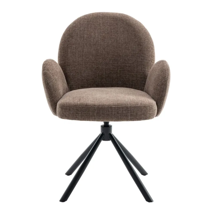 Eetkamerstoelen< Draaibare Eetkamerstoel Moon Mocca