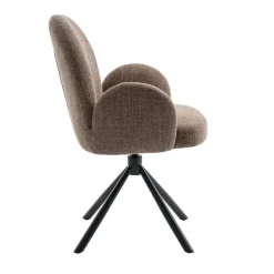 Eetkamerstoelen< Draaibare Eetkamerstoel Moon Mocca