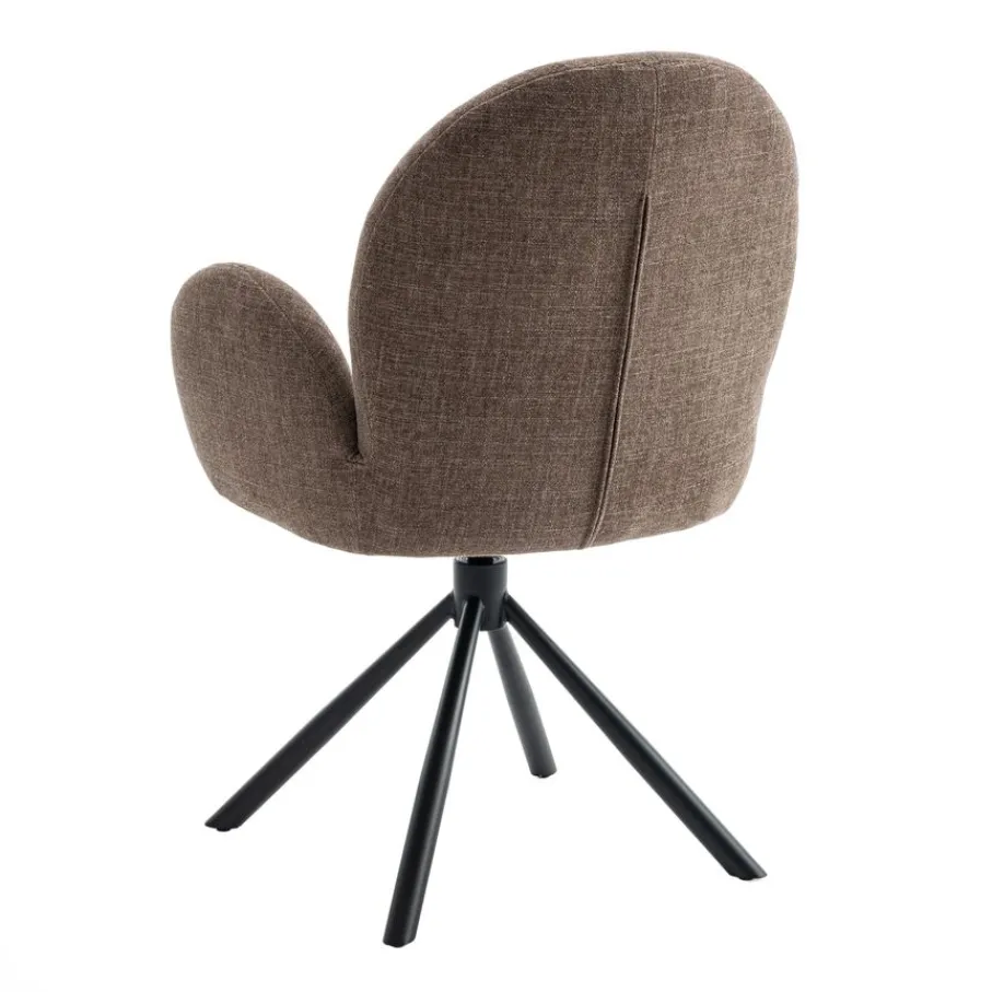 Eetkamerstoelen< Draaibare Eetkamerstoel Moon Mocca