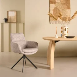 Eetkamerstoelen< Draaibare Eetkamerstoel Oland Grijs