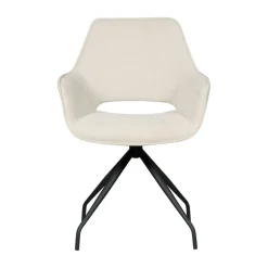 Eetkamerstoelen< Draaibare Eetkamerstoel Quito Crème