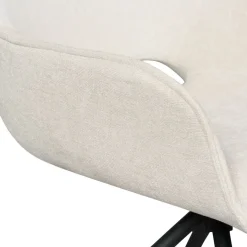 Eetkamerstoelen< Draaibare Eetkamerstoel Quito Crème