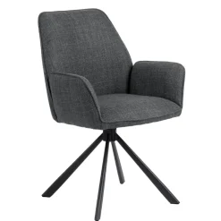 Eetkamerstoelen< Draaibare Eetkamerstoel Roar Donkergrijs