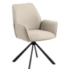 Eetkamerstoelen< Draaibare Eetkamerstoel Roar Beige