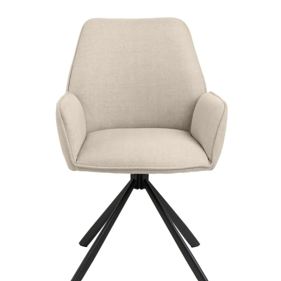 Eetkamerstoelen< Draaibare Eetkamerstoel Roar Beige