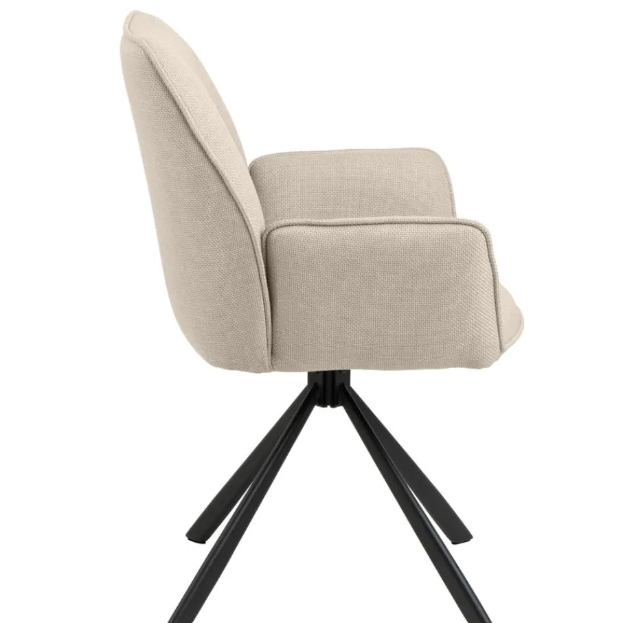 Eetkamerstoelen< Draaibare Eetkamerstoel Roar Beige