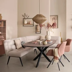 Eetkamerstoelen< Draaibare Eetkamerstoel Selnass Roze