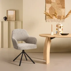 Eetkamerstoelen< Draaibare Eetkamerstoel Spirit Beige