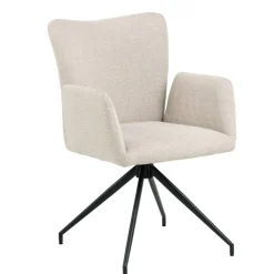Eetkamerstoelen< Draaibare Eetkamerstoel Sverre Beige