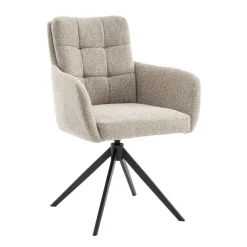 Eetkamerstoelen< Draaibare Eetkamerstoel Swag Beige