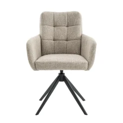 Eetkamerstoelen< Draaibare Eetkamerstoel Swag Beige
