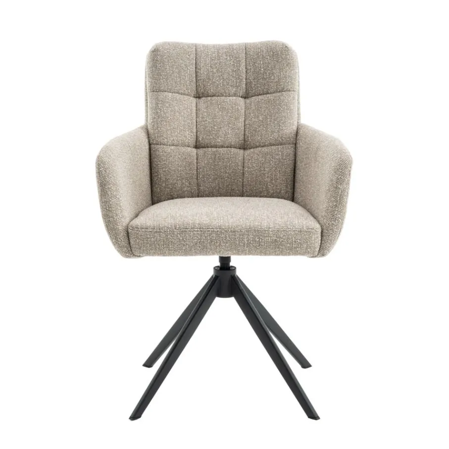 Eetkamerstoelen< Draaibare Eetkamerstoel Swag Beige
