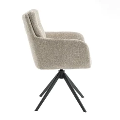 Eetkamerstoelen< Draaibare Eetkamerstoel Swag Beige