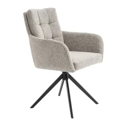 Eetkamerstoelen< Draaibare Eetkamerstoel Swag Greige
