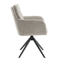 Eetkamerstoelen< Draaibare Eetkamerstoel Swag Greige