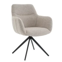 Eetkamerstoelen< Draaibare Eetkamerstoel Tibor Greige
