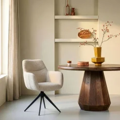 Eetkamerstoelen< Draaibare Eetkamerstoel Tibor Greige