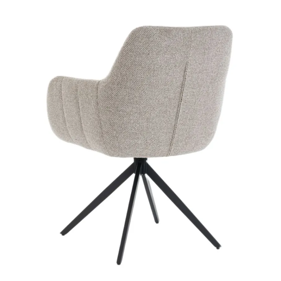 Eetkamerstoelen< Draaibare Eetkamerstoel Tibor Greige