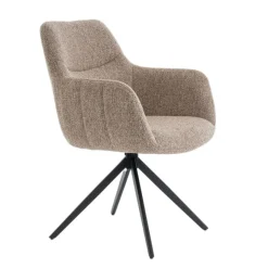 Eetkamerstoelen< Draaibare Eetkamerstoel Tibor Beige